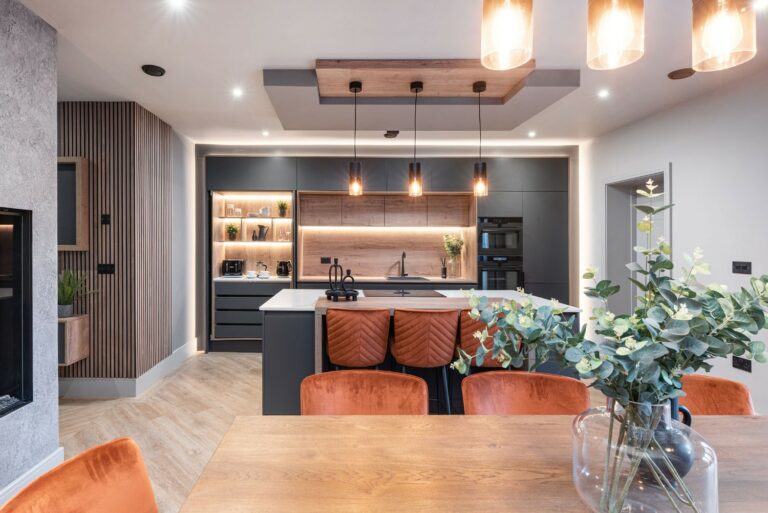 Cosy kitchen and dining area at Marina West holiday home